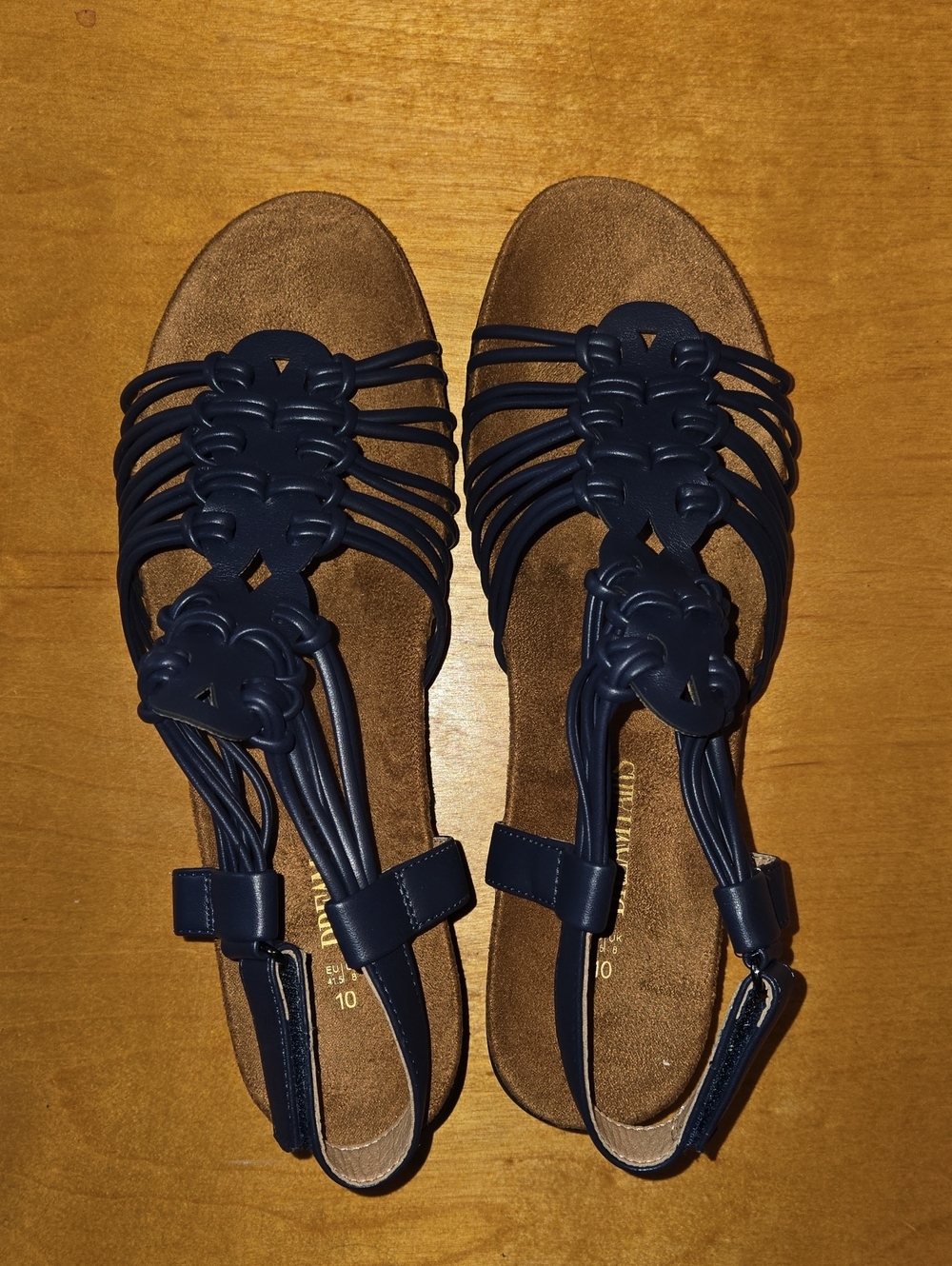 Dream Pairs Navy Strappy Decorative Sandals